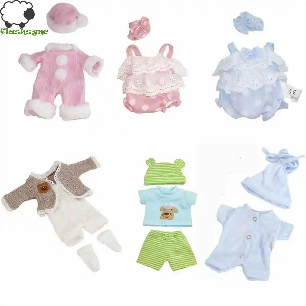 FLASHSYNC Quần Áo Búp Bê, Váy Áo Len Đầm Búp Bê 30cm, Quà Tặng Trẻ Em Bộ Đồ Ngủ Dễ Thương Phù Hợp Vớ