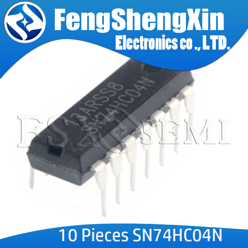 10 Cái / lốc Mới 74HC04 74HC04N SN74HC04N HEX INVERTERS DIP-14 74HC04D