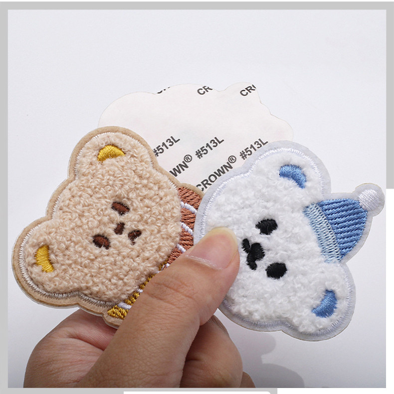 Cute Bear Shirt Patch – Self-Adhesive Patch No Sewing Required – Patches for Life Jackets, Jeans, Ba