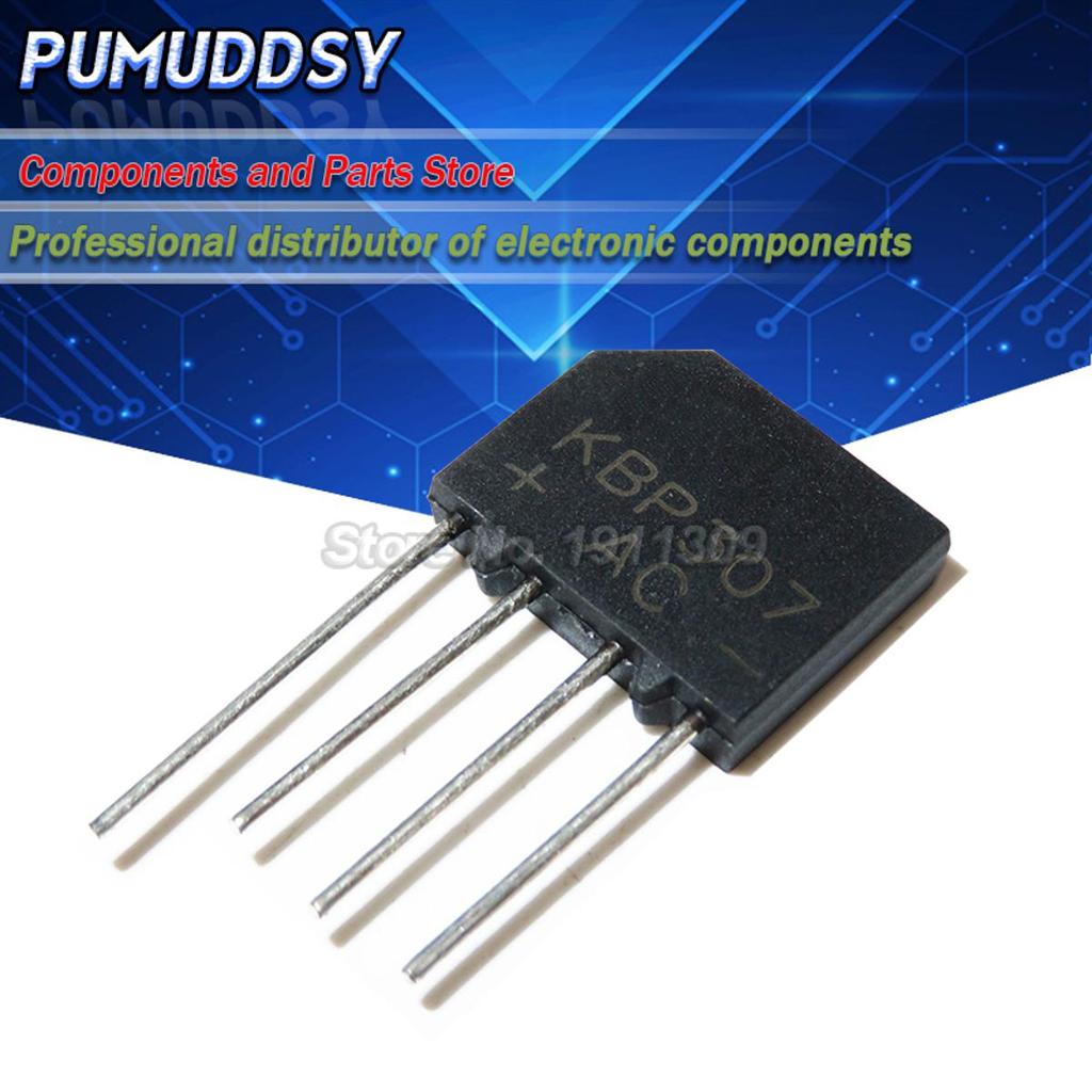 20 CHIẾC KBP307 KBP 307 3A 700V ZIP4 Bộ chỉnh lưu cầu phẳng mới và IC