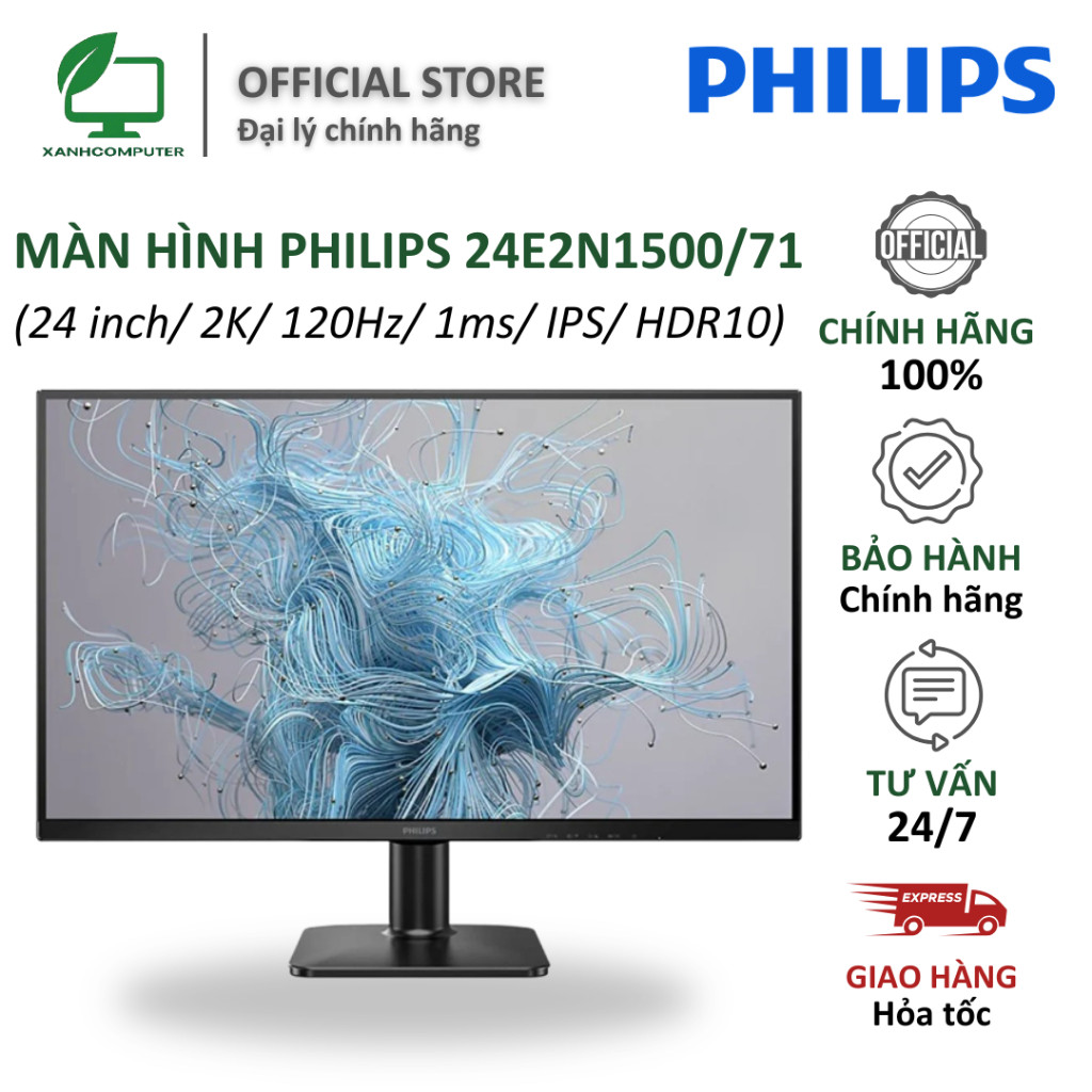 Màn hình Philips 24E2N1500/71 (24 inch 2K 120Hz 1ms IPS HDR10) - Hàng chính hãng