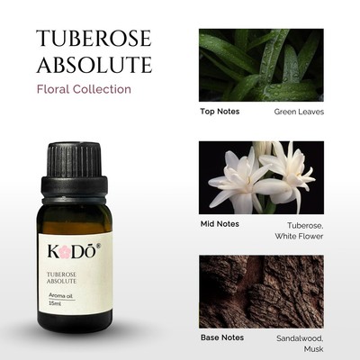 Tinh Dầu Nước Hoa KODO Tuberose Absolute Hương Hoa Cổ Điển, Thanh Lịch