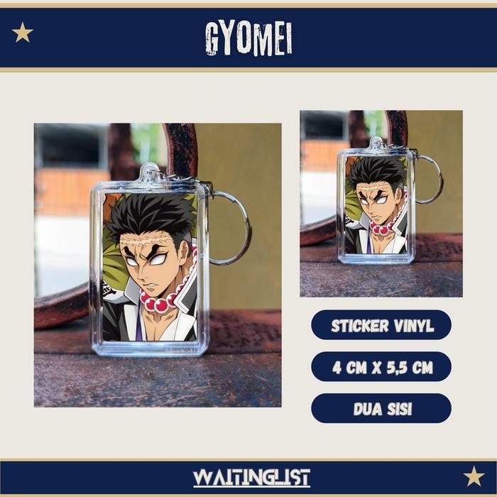 Keychain Gantungan Kunci Anime Kimetsu no Yaiba - Demon Slayer Tokito - Giyu - Tengen - Mitsuri - Gy