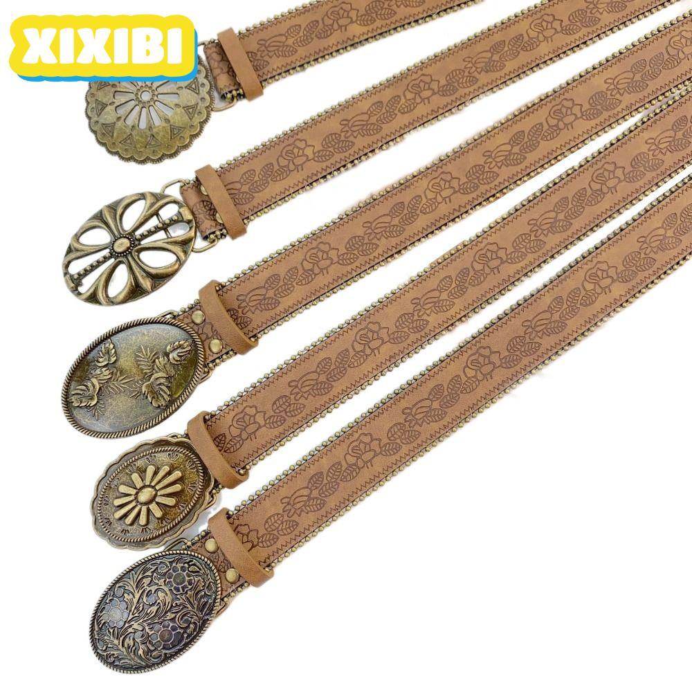 Thắt lưng nữ XIXIBI da PU style boho cổ điển, phù hợp với quần jean và váy