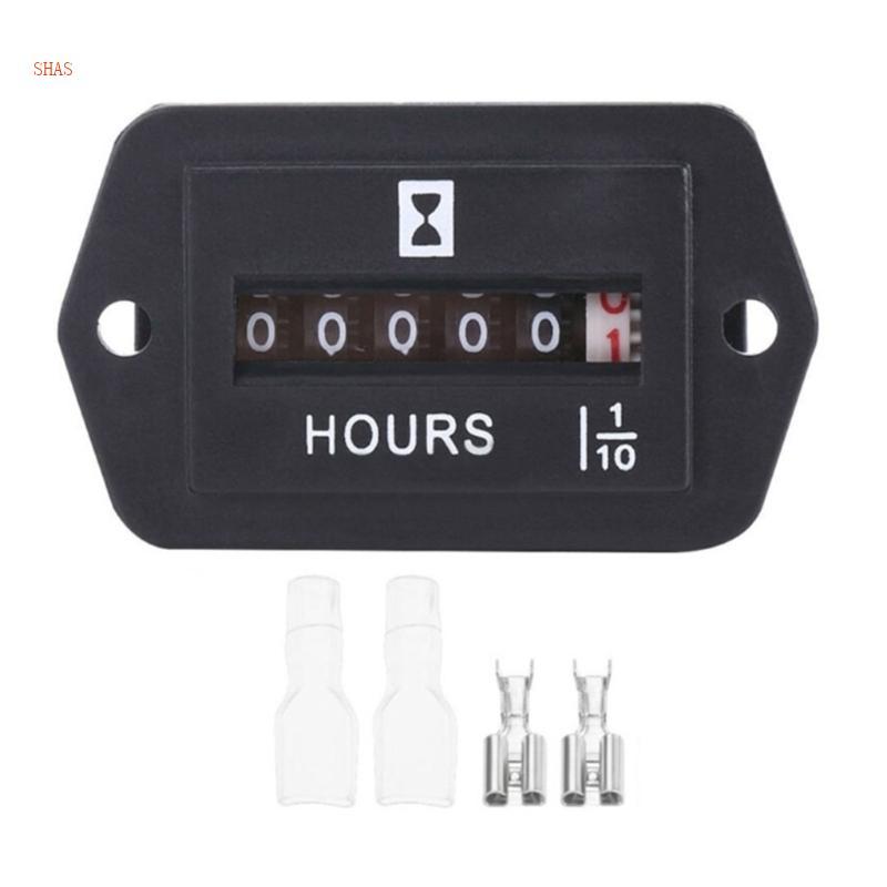 Máy kéo công nghiệp Shas Máy đếm giờ động cơ Máy đếm giờ hình chữ nhật Máy đếm giờ giờ