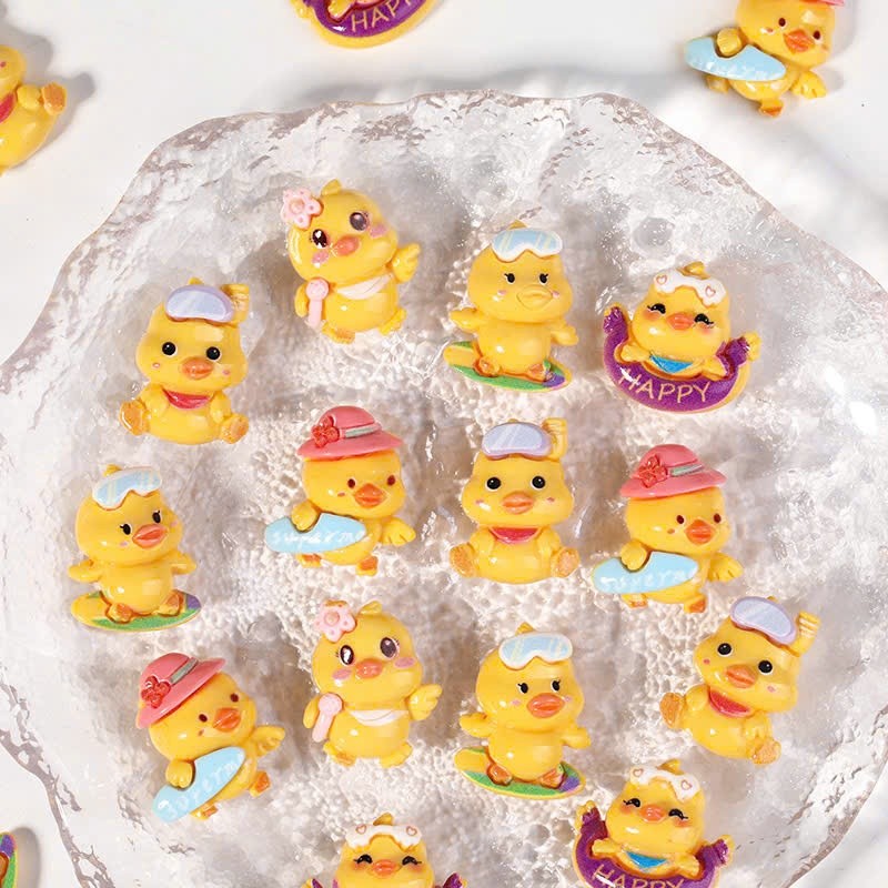 Set Charm Vịt Vàng Mùa Hè Cute Đi Biển Siêu Dễ Thương - Charm vịt vàng siêu cute ngộ nghĩnh