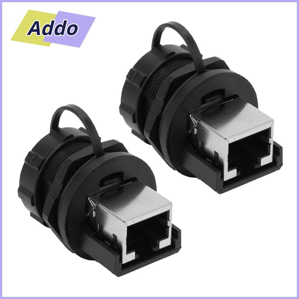 Bộ chuyển đổi RJ45 2 CÁI ADDO.PH, RJ45-180° Đầu nối IP67 RJ45, Đầu nối 180 độ chống nước bền bỉ Môi 
