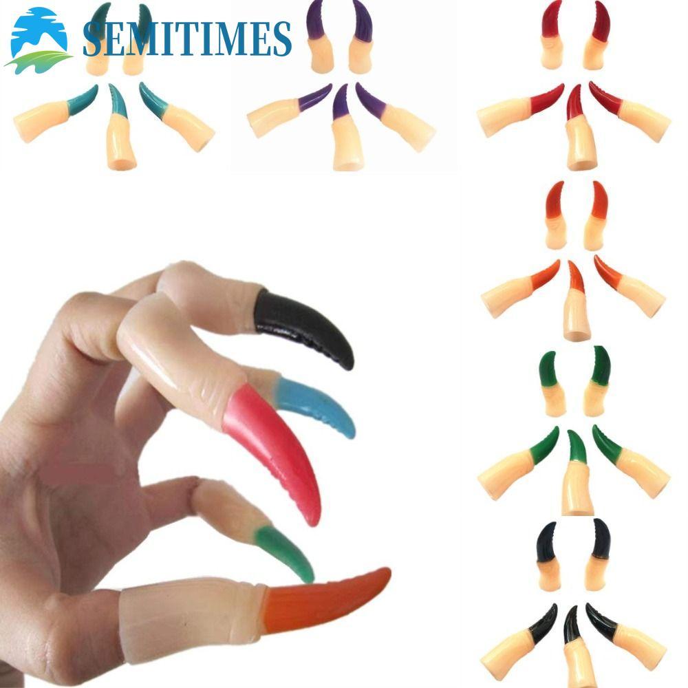 LUNAEDGE 5 Cái / bộ Zombie Witch Ngón Tay Giả, Ngón Tay Giả Nhiều Màu Sắc Halloween Ngón Tay, Zombie