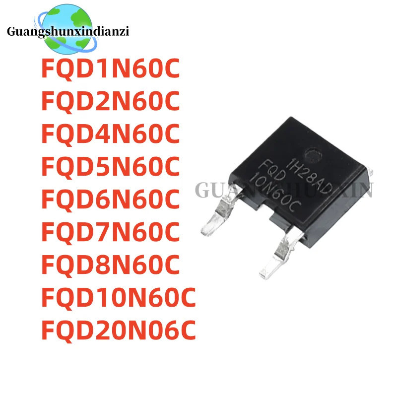 5 Chiếc FQD1N60C FQD2N60C FQD4N60C FQD5N60C FQD6N60C FQD7N60C FQD8N60C FQD10N60C FQD20N06C TO-252 Hi