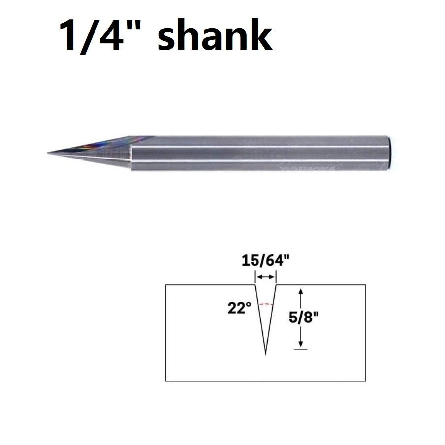 【Clearance】1pc Router Bits Engraving Heavy Duty Replacement Router Shank Point 22【LAGO-VN】