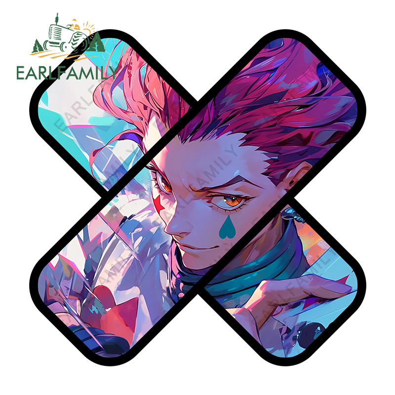 EARLFAMILY Hisoka Băng Hình Miếng Dán Xe Ô Tô Hunter x Hunter Anime Cá Tính Xe Máy Ván Lướt Sóng Bum