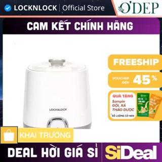 Máy làm sữa chua LocknLock tự động ủ lên men tại nhà nhanh chóng 1000ml 20W EJY110SLV nắp trong suốt - SIDEAL SIA