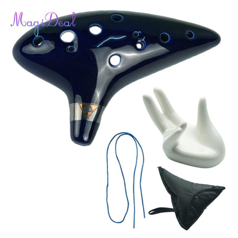 Ocarina Nhạc cụ 12 lỗ bằng gốm chất lượng cao cấp Màn hình âm nhạc cho trẻ mới biết đi Quà tặng sinh