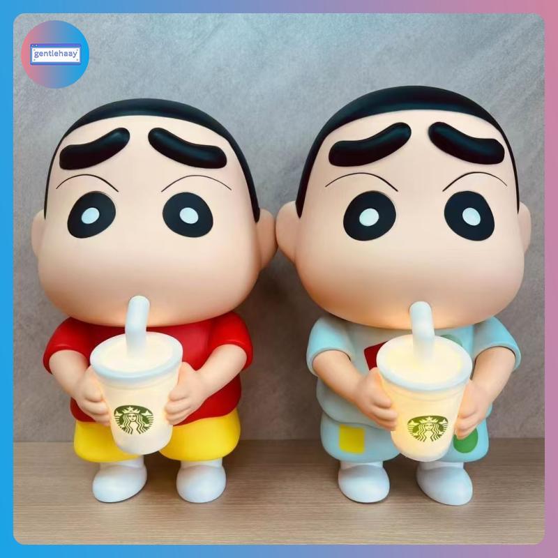 GG 1 Miếng Vinyl Trà Sữa Phát Sáng Cốc Để Bàn Trang Trí 25cm Mới Crayon Shin-Chan Tay Tay Noob Anime