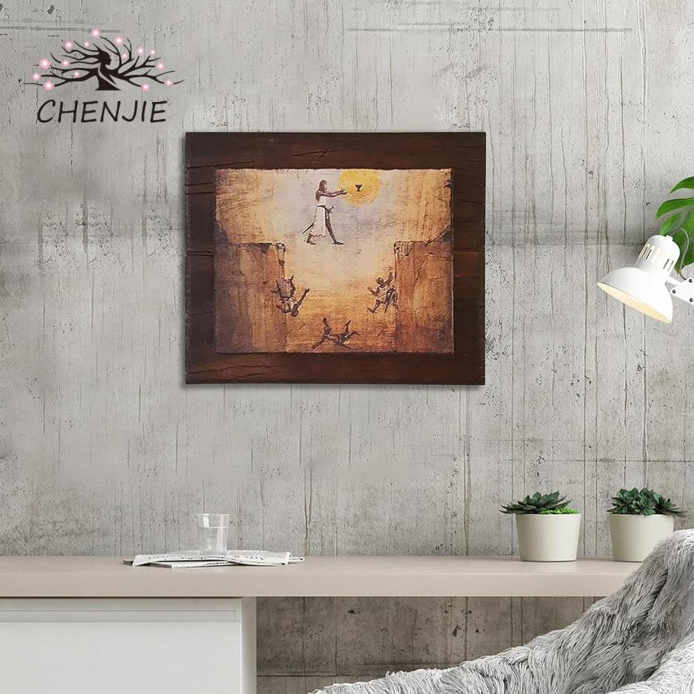 Bản sao LENJIE Leap of Faith, Tranh hiệp sĩ chén thánh thủ công bằng gỗ, Poster động cơ nghệ thuật n