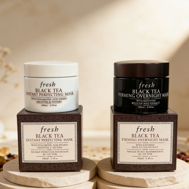 Trà đen Bộ mặt nạ hai hiệu ứng phong cách Nhật Bản tức thì mịn màng Phong cách ban đêm Làm săn chắc 
