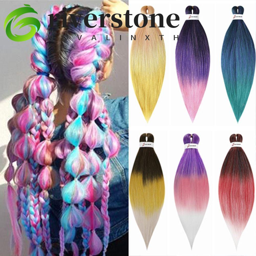 RIVERSTONE Jumbo Braid Hair, Corlorful Pre-stretched Ombre Braiding Hairstyle 26Inch Hair Braids Jum