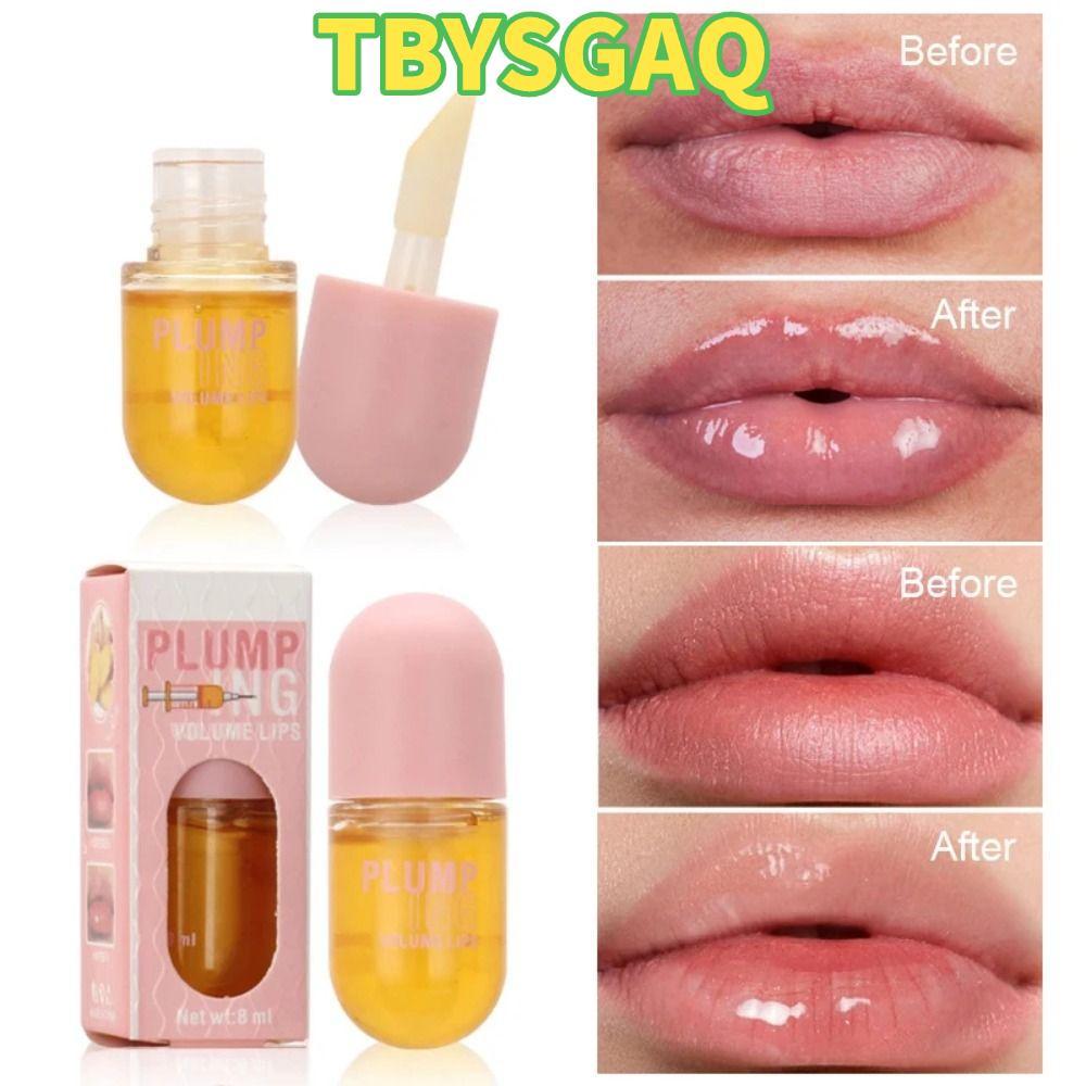 TDSGAQ Lip Sleeping, Instant Fade Lip Lines Lip Plumper Oil, Gloss Sexy Cosmetic Lip Oil Lip Serum C