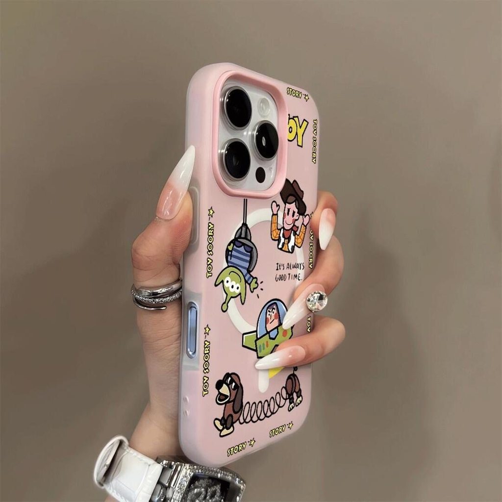 ốp lưng iphone Cảm giác da Nam châm Buzz Lightyear Cho Iphone17 11 12 13 14 15 16 xs xr Pro Max 7 Pl