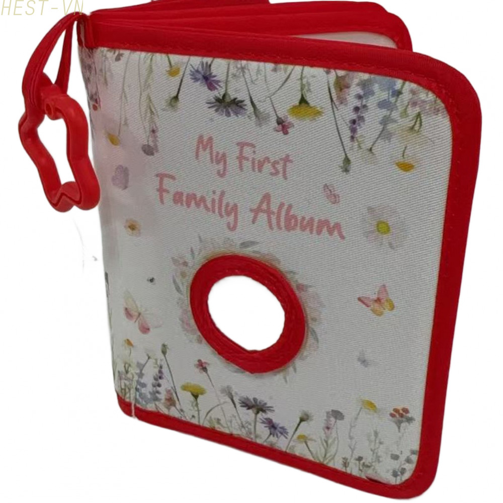 Baby Photo Album with 17 Pockets 4x6 Inches Polyester Fabric 8 3cm Safety Mirror