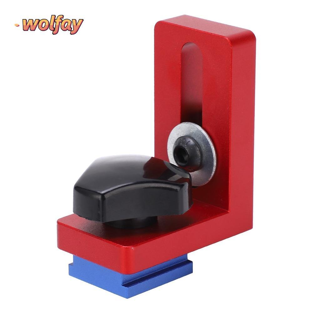 WOLFAY 2 chiếc ​Miter Track Stop, Dành cho 30 T-Track Giá đỡ trượt T-Track màu đỏ, 30 loại hợp kim n