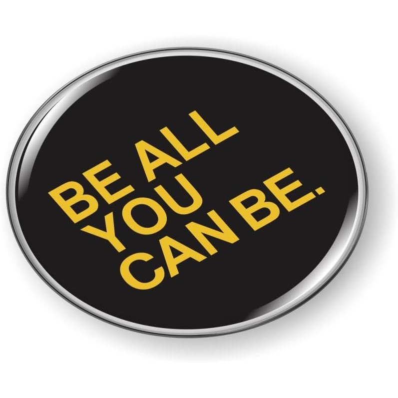 Hãy là tất cả những gì bạn có thể trở thành - Hoa Kỳ Nhãn dán huy hiệu biểu tượng ô tô hình vòm 3D A