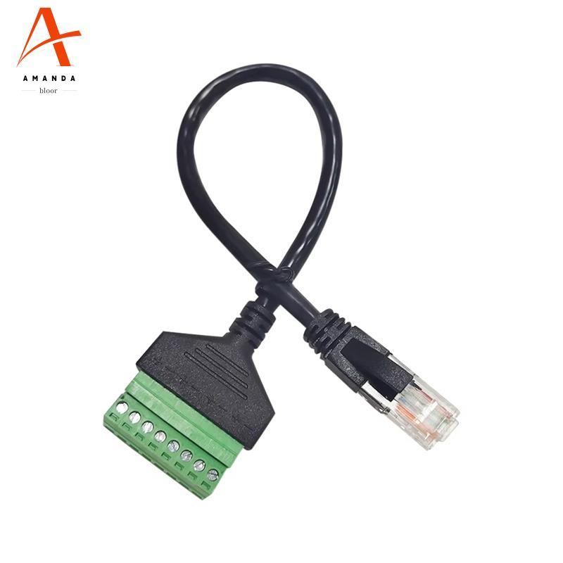 20cm RJ45 toScrew Khối đầu cuối Ethernet Pha lê đầu-Male to8 Pin Vít Thiết bị đầu cuối RJ45 toScrew 
