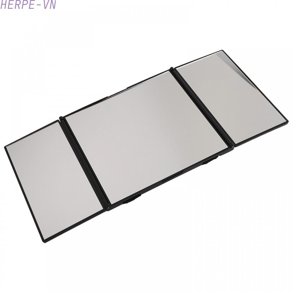[HERPEVN]3-Way Folding Mirror Compact Folding Mirror Three-Panel Design Everyday Use[Ready stock]