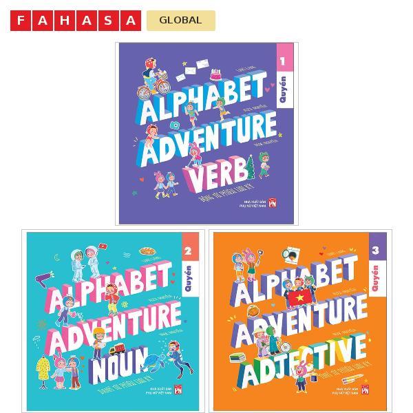 Sách Alphabet Adventure - Quyển 1,2,3 - Verb, Noun, Adjective - Động, Danh, Tính Từ Phiêu Lưu Ký (Bộ