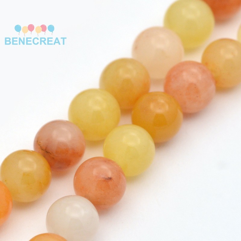 BENECREAT Dây hạt tròn 6mm, lỗ 1mm, khoảng 63 hạt/sợi, 15,3 inches