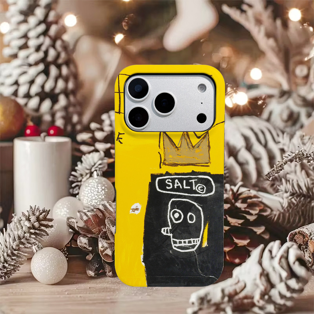 Tranh graffiti sáng tạo cổ điển 2 trong 1 nối trên và dưới mờ cho iPhone17 Pro Max iPhone16 Pro Max 