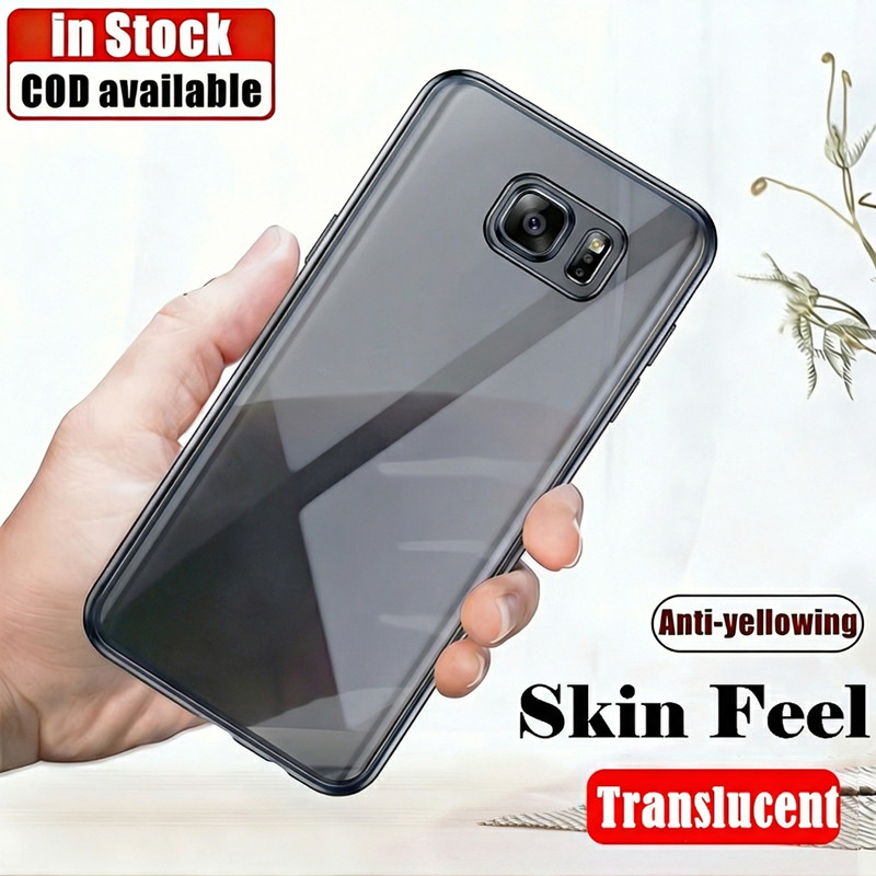 Dành Cho Samsung Galaxy S7 Edge SM-G935F G935FD G935W G935S G935K G935L Mượt Mềm Mại Khói Đen Mờ Vỏ 