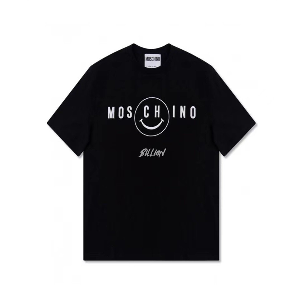 Áo thun nam ngắn tay màu đen Moschino Moschino Moschino mùa xuân hè