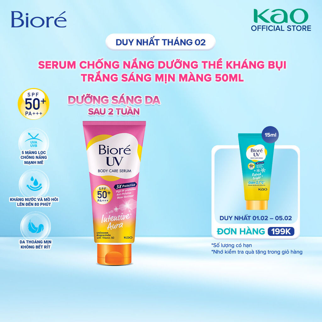 Serum Chống Nắng Dưỡng Thể Kháng Bụi - Trắng Sáng Mịn Màng Biore 50ml