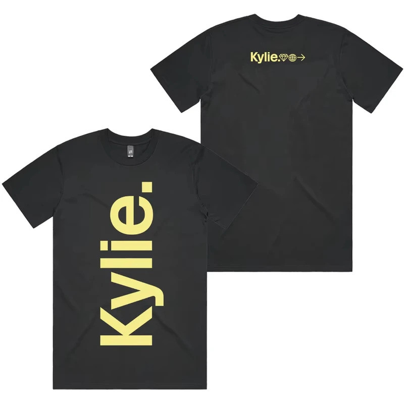Tôi Yêu KM Kylie Minogue Căng Thẳng Tour Áo Thun Cotton Tay Ngắn Cho Nam Nữ Rời Với Ca Sĩ In Hình