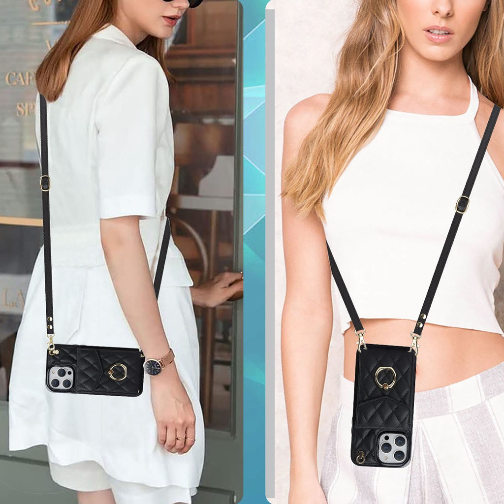 Ốp điện thoại 13 pro max iPhone15promax Ốp lưng bảo vệ i15 14 Plus Dây chéo i11 i12 Dây da