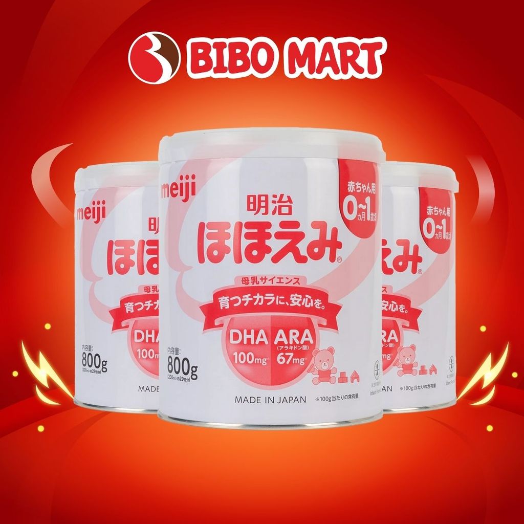 Sữa Meiji Nội Địa Nhật Bản Phát Triển Toàn Diện Hỗ Trợ Tiêu Hóa Cho Bé Lon 800g - Bibomart