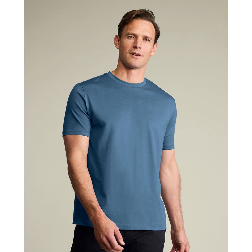 CHARLES TYRWHITT - Áo thun nam cổ tròn tay ngắn hiện đại JET0027-AFB