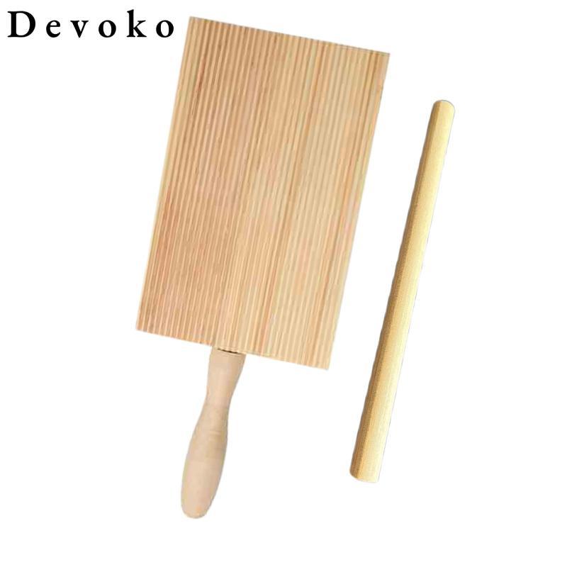 Devoko Ý Gnocchi Board Gỗ Tiện Lợi Chống Dính Tự Chế Pasta Dụng Cụ Làm