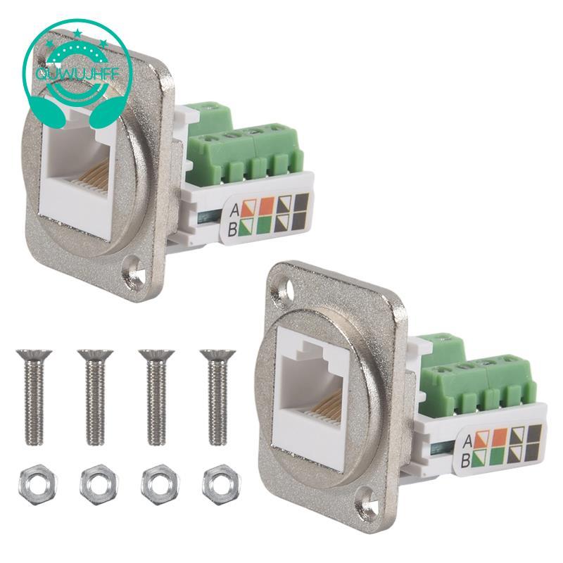 2 Bộ chuyển đổi đầu cuối vít gắn bảng điều khiển RJ45, Đầu nối gắn bảng điều khiển nữ RJ45 / 8P8C, B