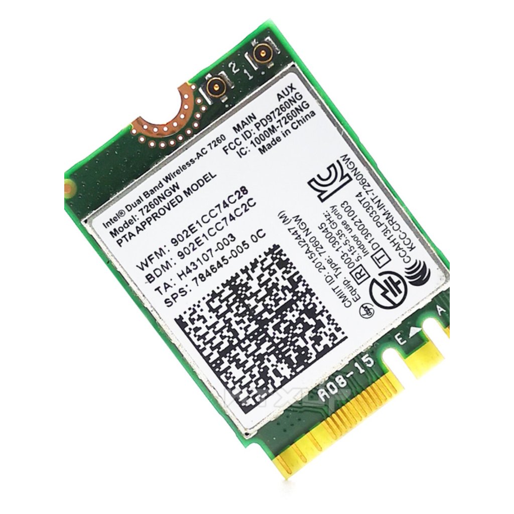 [Chính hãng] Intel 7260NGW 7260AC NGFF M2 Dual Band 5G Gigabit Tích hợp Card mạng không dây 4.0 Blue
