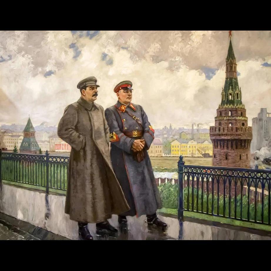 Tranh sơn dầu chất lượng hàng đầu của Liên Xô Thế chiến thứ hai của Joseph Stalin Moscow Họa tiết ng