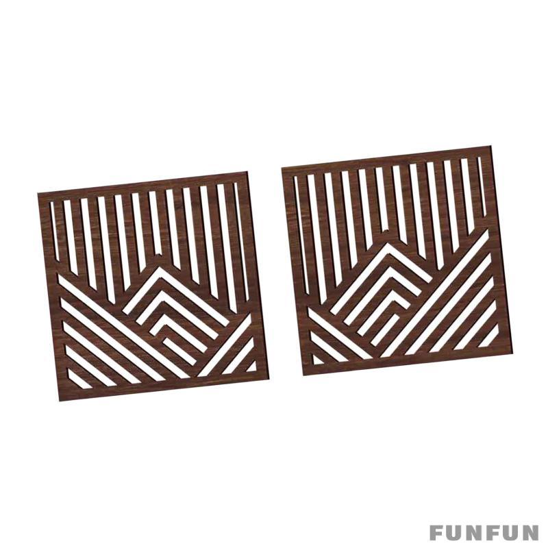 2x Gỗ Treo Tường Nghệ Thuật Đồ Trang Trí 11.81 '' x11.81 '' Gỗ Treo Tường Điêu Khắc Cho Phòng Ăn Phò