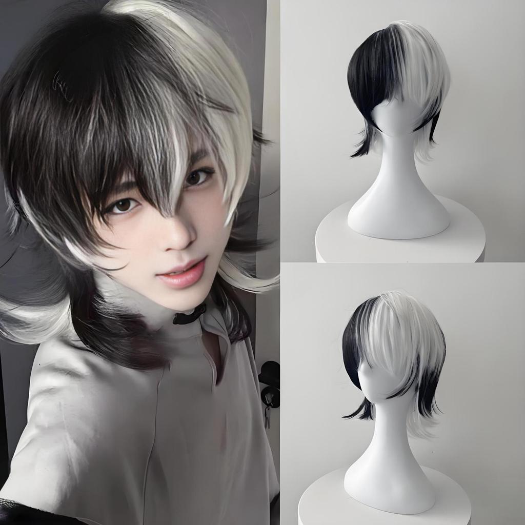 Dây tóc giả nam nguyên đầu sợi lụa,style đuôi sói mullet, chính hãng Nhật Bản, bán chạy trên Douyin