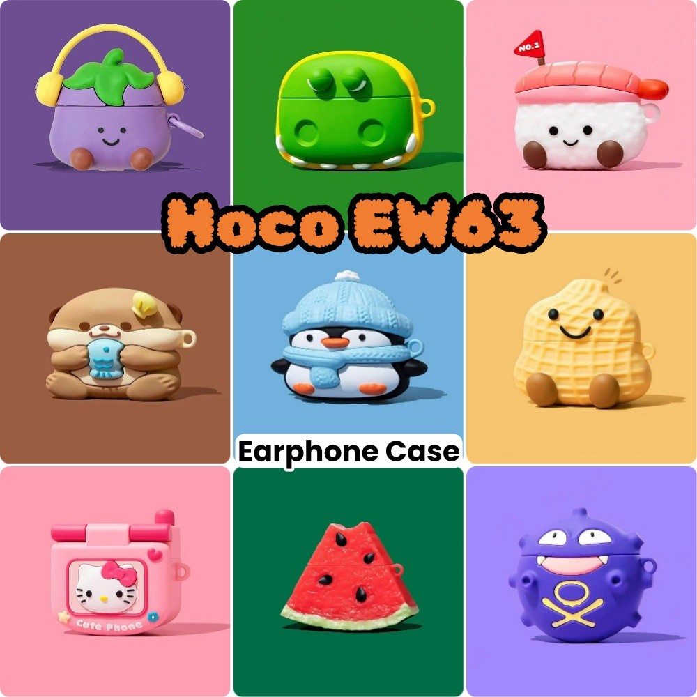 [Ốp Lưng Nhà] Dành Cho Vỏ Hoco EW63 Vỏ Tai Nghe Silicon Mềm Cặp Đôi Hoạt Hình Dễ Thương NO.8
