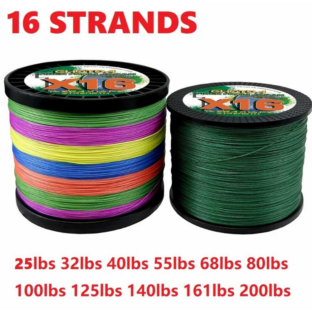 Dây bện GHOTDA X8 / 16 100M / 300M Căng thẳng mạnh 18-200LB Dây PE đa sợi cho phụ kiện đóng băng Bas