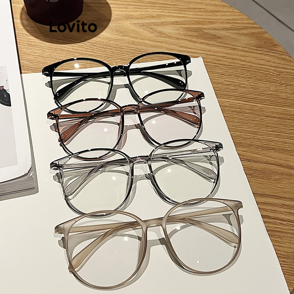 Mắt kính Lovito đa năng phong cách thường ngày cho nữ LFA03238 (cà phê/ nâu/ xám/ đen)