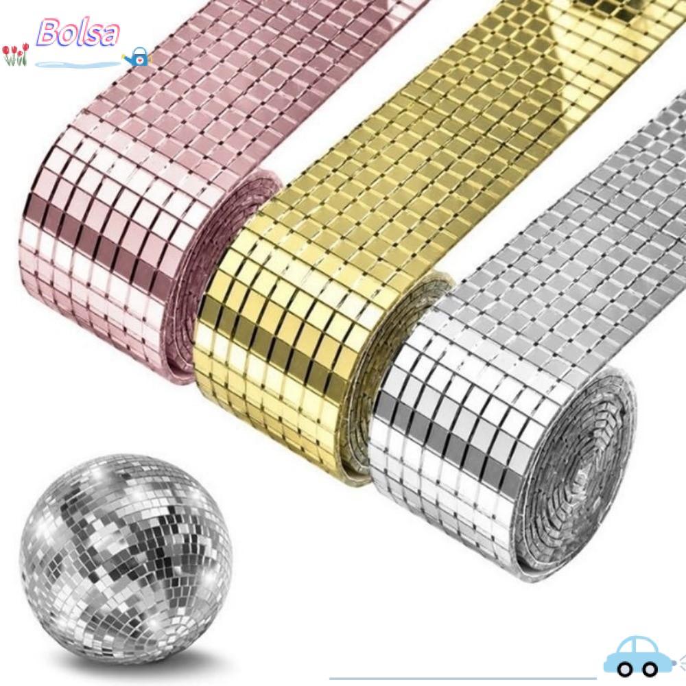 Gương gạch khảm BOLSA, Nhãn dán gương bóng vũ trường tự dính thủ công, Gương tường nền vuông bằng kí