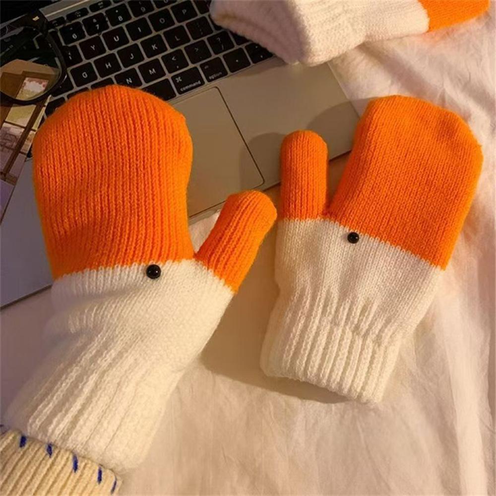 Unisex Gloves with Cute Swan Design for Autumn Winter - Warm Gift Idea