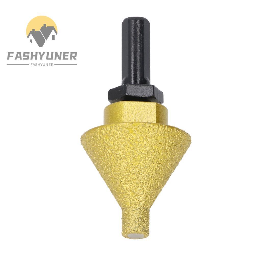 VASHYUNER Vát Chamfer Bit, Nón 38mm Counterink Mũi khoan, Cắt tỉa M10 Sợi 50mm Nón Ngói Bit Ngói Đá 